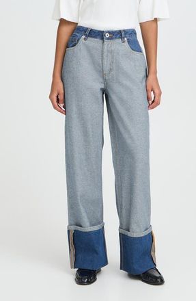 Ichi Ihmianna Two-Tone Jeans in Washed Med. Blue at Nordstrom, Size 25