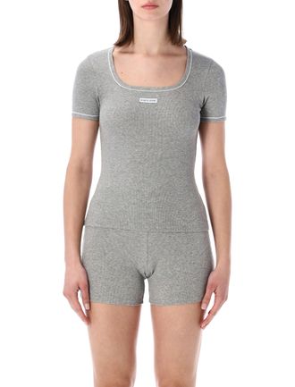 Marine Serre T-Shirts und Polos Grau