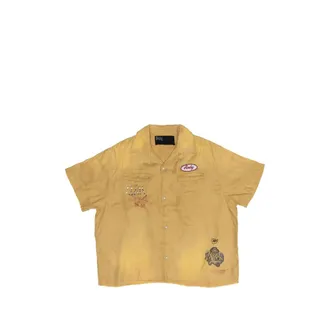 Paly Hollywood Patch-detail Frayed-edge Shirt
