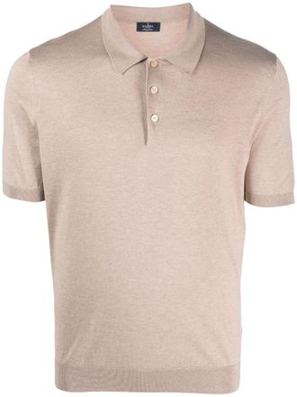 Barba short-sleeve silk polo shirt - men - Silk - 56 - Neutrals
