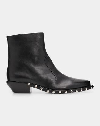 Schutz Taylor 30MM Studded Leather Booties