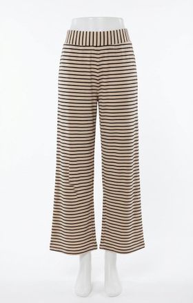 Z Supply Luxe Stripe Pant In Crystal