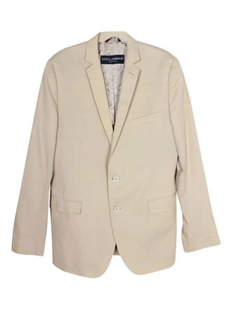 Dolce & Gabbana single-breasted cotton blazer - men - Cotton - 50 - Neutrals