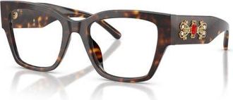 Dolce & Gabbana 53mm Butterfly optical glasses in Tortoise at Nordstrom