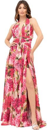 BABYLON Gowns - Dames - Avondkleed - Roze - S - Leer - Kleedjes