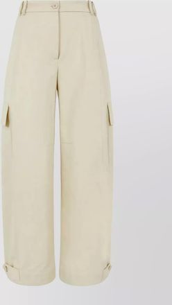 Parosh wide-leg cargo trousers and pockets