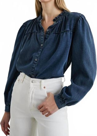 Rails Camille Long Sleeve Denim Shirt - Plus In Dark Vintage Wash