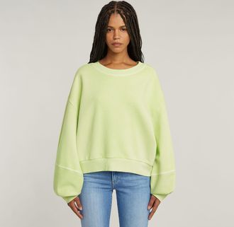 G-Star Overdyed Oversized Sweater - Groen - Dames