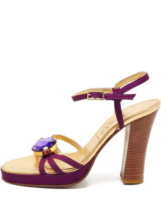 Dolce & Gabbana 120mm jewel-embellished sandals - Purple
