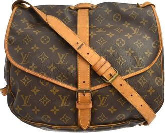 Louis Vuitton Saumur Monogram Canvas Brown Canvas Handbag (Pre-Owned)