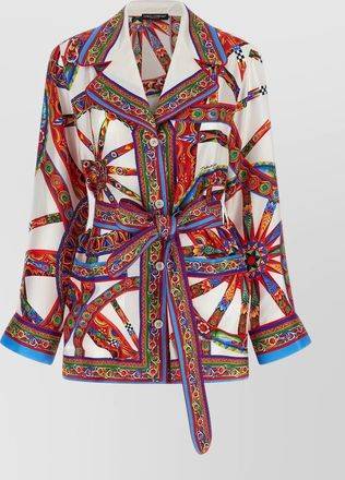 Dolce & Gabbana silk printed shirt jacket