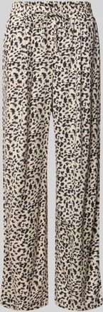 Vero Moda Loose Fit Weite Hose aus Viskose-Leinen-Mix Modell JESMILO in Beige, Gr&ouml;&szlig;e XL