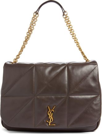 Saint Laurent Large Jamie 4.3 Carr&eacute; Rive Gauche Quilted Leather Shoulder Bag in Arabica at Nordstrom