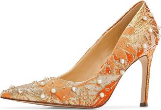 Jessica Simpson Welica Classic Pumps Womens Shoes Tangerine Combo : 8.5 M, Synthetic