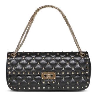 Valentino Garavani Bolso de hombro peque&ntilde;o Rockstud Spike - Bags - Mujer - Negro - ONE SIZE