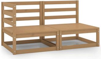 vidaXL Vidaxl - 2 Piece Garden Lounge Set Honey Brown Solid Pinewood