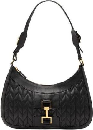 Gucci Pre-owned Shoulder Bags, female, Black, Size: ONE SIZE Pre-owned Quilted Shoulder Bag