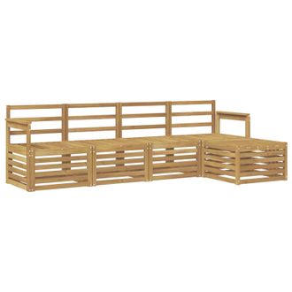 vidaXL Conjunto De Sof&aacute;s De Exterior 5 Pcs Blanco 249 X 122,5 X 73 Cm Vidaxl