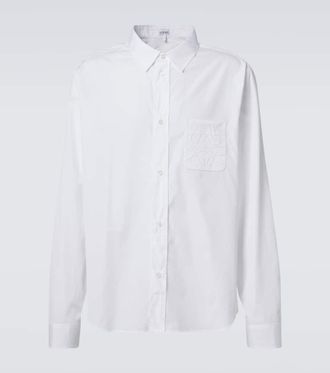 Loewe Camicia Anagram in popeline di cotone