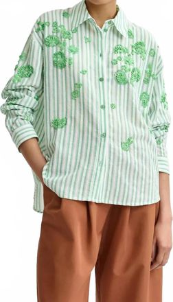 Essentiel Julietta Top In Green Stripe