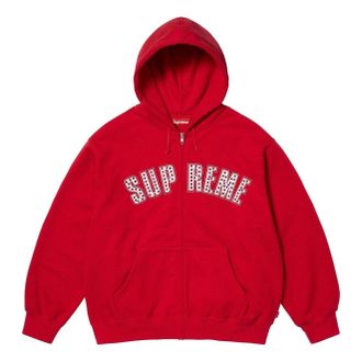 SUPREME x B.B. Simon Zip Up Hooded Sweatshirt Red SS25SW50-RED
