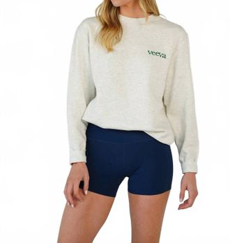 Veeva Capsule Crewneck Sweater In Grey