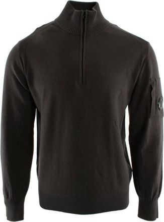C.P. Company Turtlenecks, male, Gray, Size: S Half-Zip Sweater