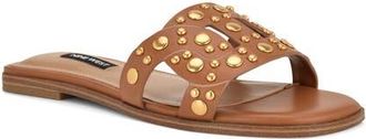 Nine West Gomaz Slide Sandal in Light Brown at Nordstrom, Size 9.5