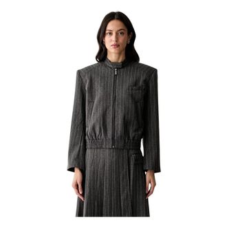 Karl Lagerfeld Dames, Jassen, Grijs, Maat: M Viscose