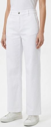 MAC Broeken Schlaghose MAC CARI, Damen, Gr. 34, N-Gr, weiss (wei&szlig;), Web, Obermaterial: 97% Baumwolle, 3% Elasthan, lang, Hosen Schlaghose