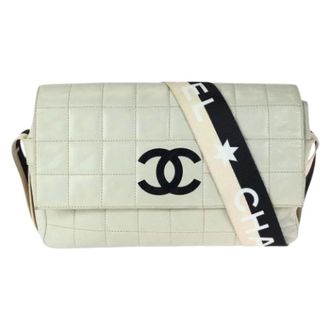 Chanel Pre-owned Cross Body Bags, female, White, Size: ONE SIZE Pre-owned Vintage Messenger Shoulder Bag