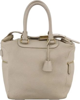 Celine Tweedehands leren handtassen - Dames - Vintage Handtas - Beige - ONE Size - Leer - Vintage