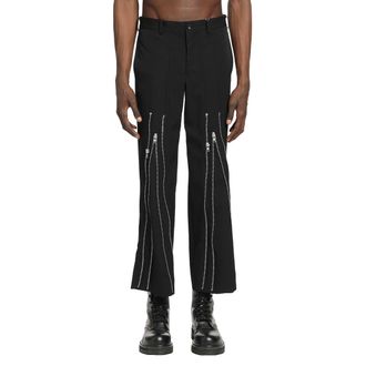 Comme Des Gar&ccedil;ons Zipped Wool Trousers