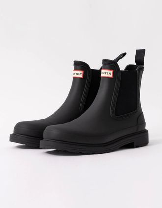 Hunter Womens Hunter Commando Womens Chelsea Boot - Black - Size: 5