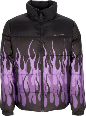 Vision Of Super Dubbelzijdige Donsjas Zwart/Paars - Heren - Gewatteerde jassen - Veelkleurig - S - Polyester - Jassen