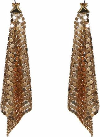 Paco Rabanne Pixel Flow Chainmail Oorbellen - Dames - Oorbellen - Geel - ONE Size - Accessoires