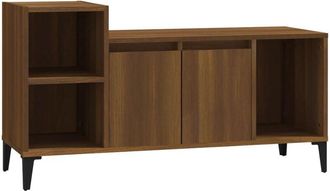 vidaXL Vidaxl - Mueble para tv madera contrachapada marrón roble 100x35x55 cm