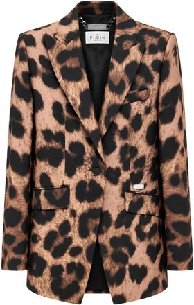 Philipp Plein Blazer Leopardo - Jackets - Mujer - Marr&oacute;n - XL