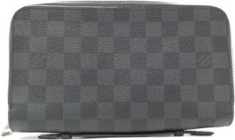Louis Vuitton Pre-owned Zippy XL Damier Graphite Long Wallet - Heren - Vintage Accessoires - Zwart - ONE Size - Vintage