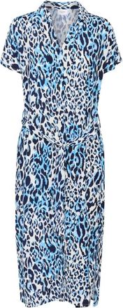 Saint Tropez Blanca Shirt Dress - Dames - Jurken - Blauw - Maat: M Leer