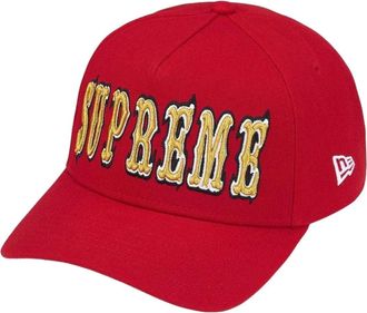 SUPREME x New Era SS26 Gothic Outline Adjustable Cap Red SUP-SS26-1050-RED