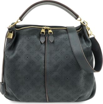 Louis Vuitton Selene Mahina Leather Black Leather Handbag (Pre-Owned)