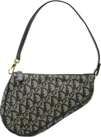Dior Pre-owned Shoulder Bags, female, Blue, Size: ONE SIZE Pre-owned Mini Saddle