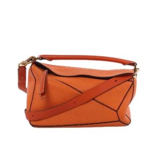 Loewe Pre-owned Puzzle Medium - Dames - Pre-owned - Oranje - Maat: ONE Size Leer