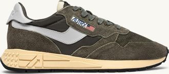 Autry REELWIND LOW SNEAKERS IN OLIVE NIGHT AND HARBOR MIST NYLON AND SUEDE