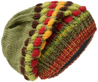 Gheri Woolen Knitted Fleece Lined Multicoloured Beanie Hats I