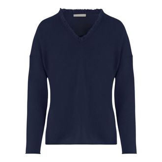 Allude Dames, Truien, Blauw, Maat: M Wol
