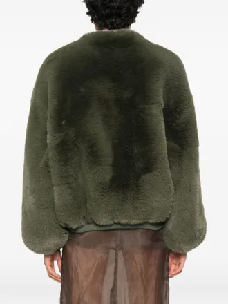 032c Faux-Fur Textured Jacket - Green