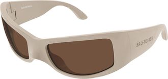 Balenciaga BB0461S 005 Mens Sunglasses White Size 66