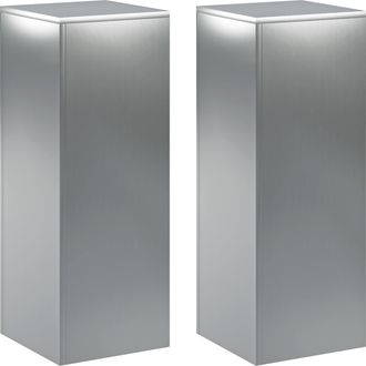 vidaXL Soporte De Plantas 2 Pcs Plateado 30 X 30 X 80 Cm Vidaxl